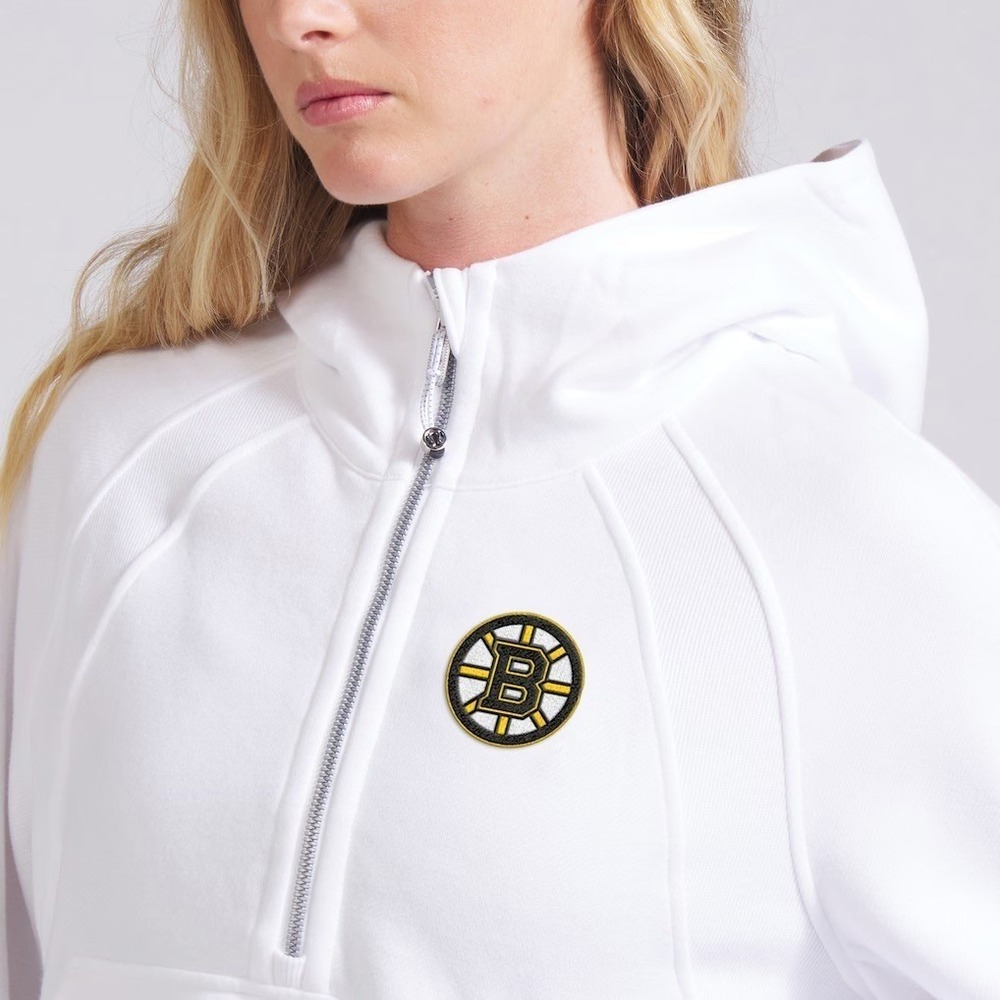 Lululemon Boston Bruins Womens XL/2XL Scuba Oversized Half-Zip Hoodie White‎ - Picture 5 of 9